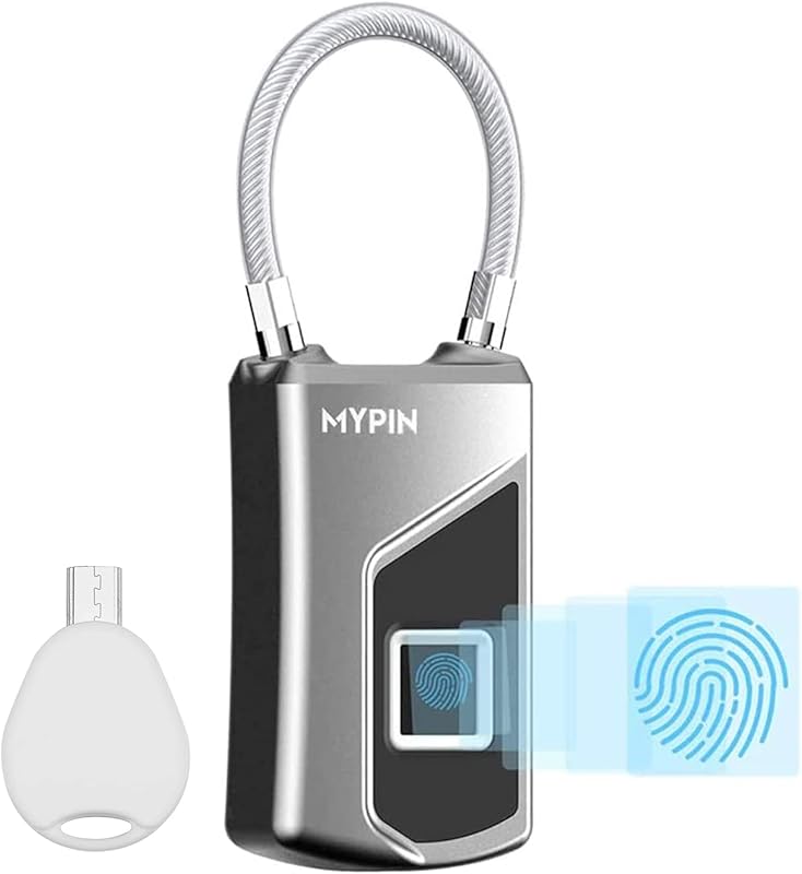 MYPIN Fingerprint Padlock Waterproof Suitcase Backpack